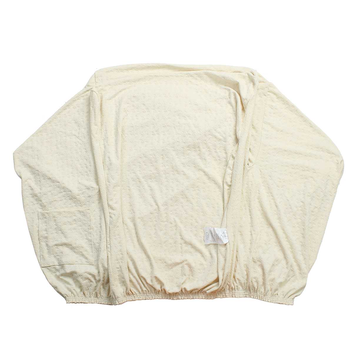 5- kleurige gebreide elastische, volledig beschermende stoelhoes met molenpatroon, stoelhoes voor fauteuil, massagestoel, relaxfauteuilhoes: Beige