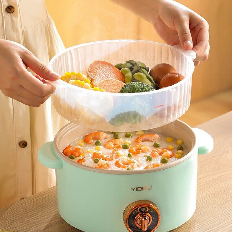 800W Electric Cooking Multicooker Pot Hotpot Rice Cooker Non-stick Electric Skillet Fried Pan Food Steamer 2.5L