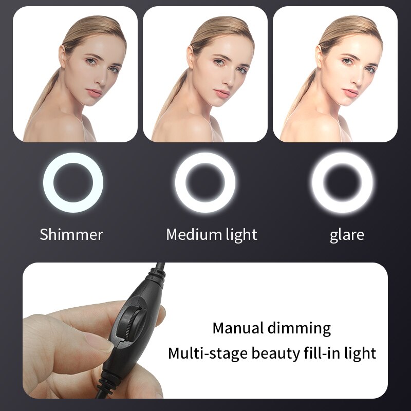 Webcam 2K Full Hd 1080P Pc Computer Webcam Usb Webcam Drive-Gratis Autofocus Ring Flash Vullen licht Cam Webcams Met Microfoon