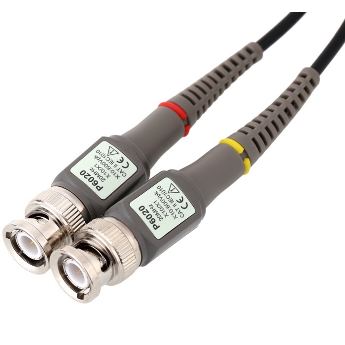 2 Pair P6020 High Precision X1/X10 20MHz Oscilloscope Probe Alligator Clip
