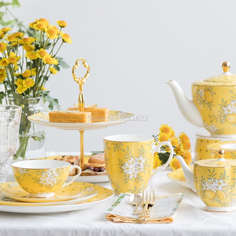 Bone China Tableware Dishes Set Home European Luxury Flower Ceramic Rice Bowl Plate American Ins Tableware Home Set