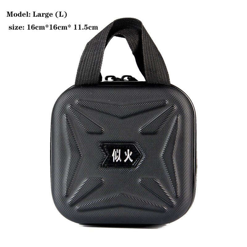 Bolsa de aparejos de Pesca para deportes al aire libre, bolso de un solo hombro para almacenamiento de carretes de Pesca, Señuelos de Pesca, bolsas de equipo de Pesca: L-16x16x11.5cm