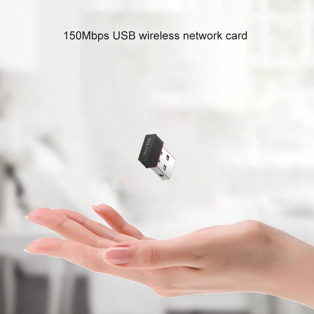 150 mbps usb wifi-adapter 2.4g trådløse netværkskort mini-signalmodtager usb-dongle plug and play til stationær bærbar pc windows