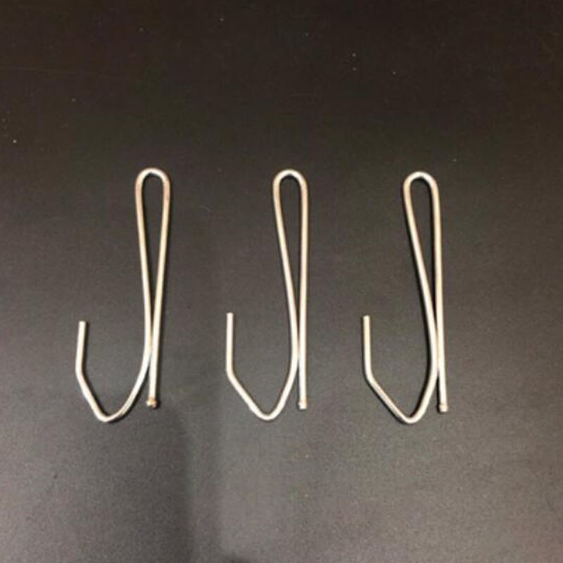 10 stk hvid metal enkelt krog fire gaffel gardin tape krog gardin stof ring klemme spor gør-det-selv boligtilbehør