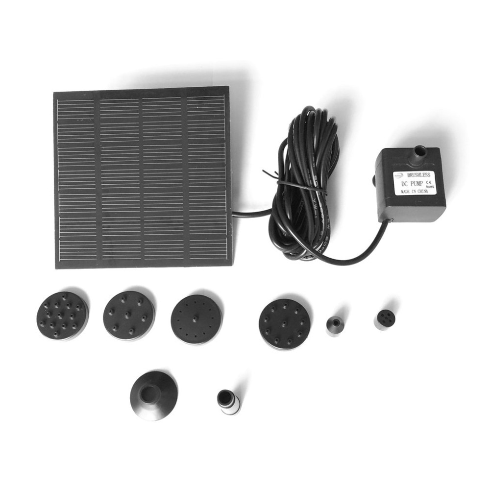 1.2W Solar Panel Power Water Pump Kit for Pool Garden Pond Birdbath Fountain Submersible Watering Pump with Floating Ring ICOCO