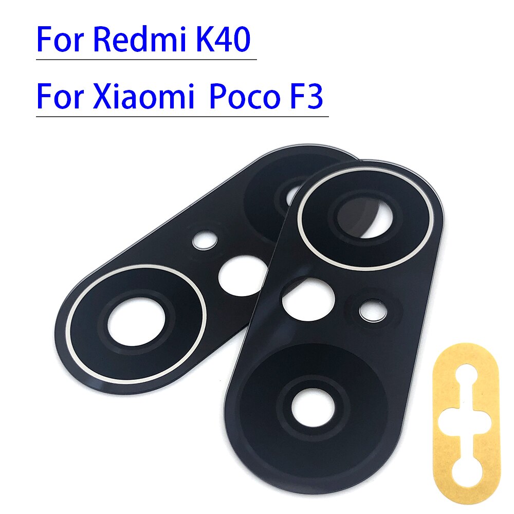 2 Stks/partij, camera Glas Lens Back Achteruitrijcamera Glas Lens Voor Xiaomi Poco M3 X3 F3 F2 F1 Pro Nfc Gt Met lijm