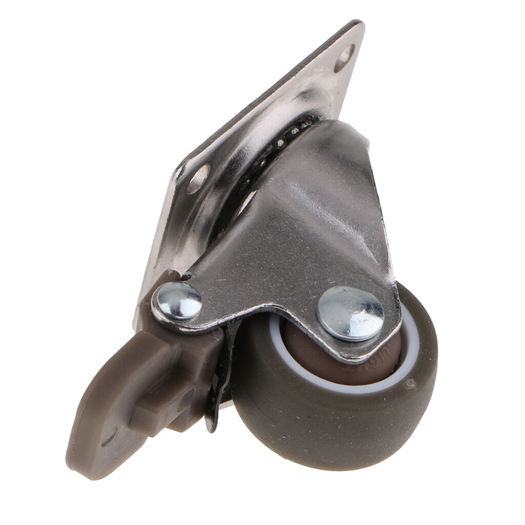 Heavy Duty Swivel Bearing Caster Wheels Rubber Base with Top Plate