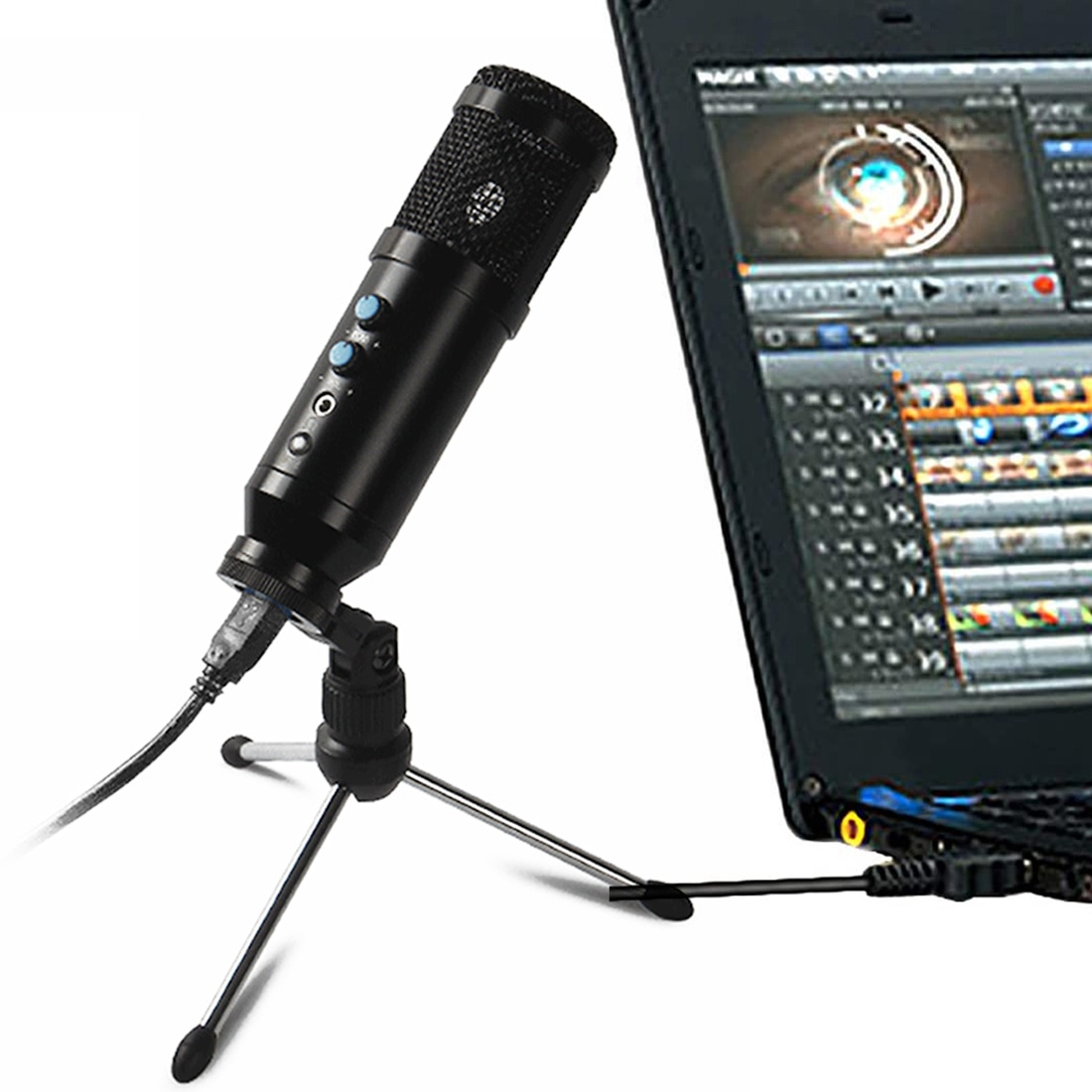 Microphone Condenser Sound Recording 3.5Mm Wired BM 800 Microphone Kits With Shock Mount For computer Studio Record