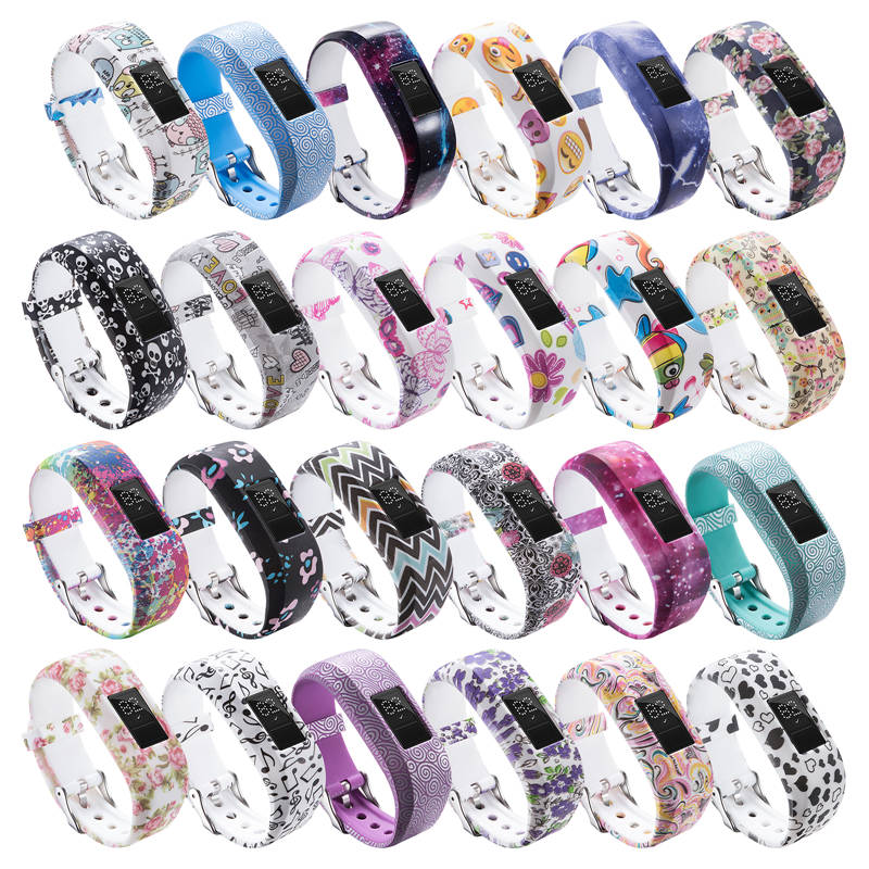 Impresión de silicona para Garmin Vivofit 3, correa para relojes, correas para Garmin JR/JR2, accesorios para relojes de pulsera, reemplazo