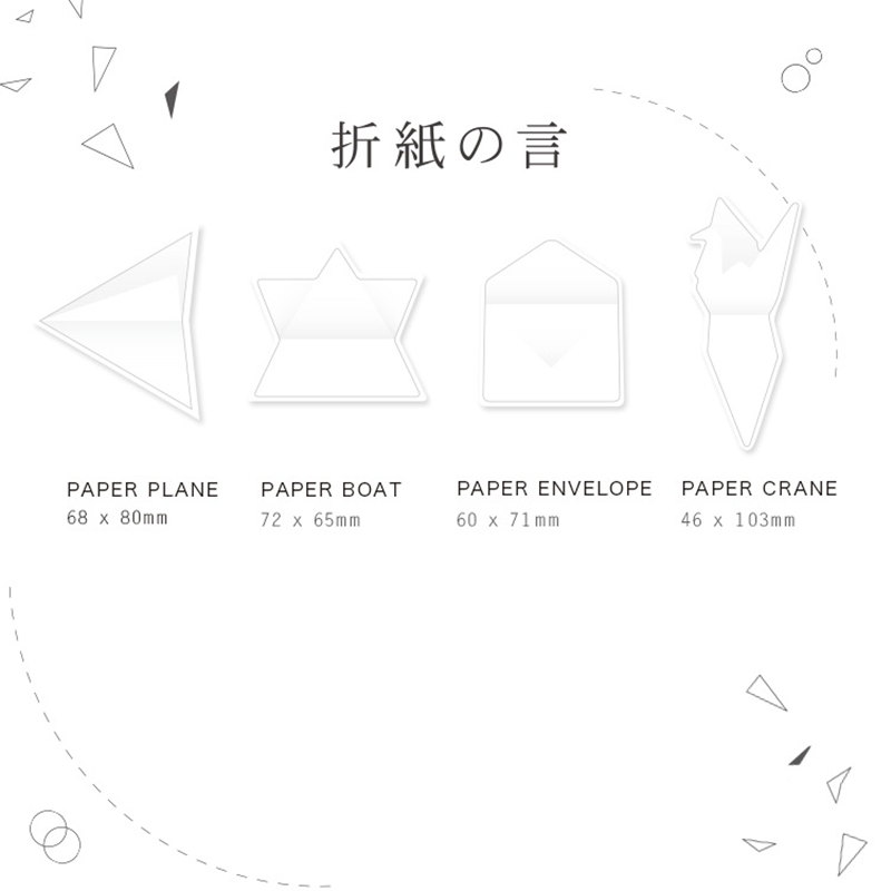40 stks/partij Papier vouwen sticky note Japanse Origami envelop crane memo pad Decoratieve sticker Kantoor schoolbenodigdheden FM747