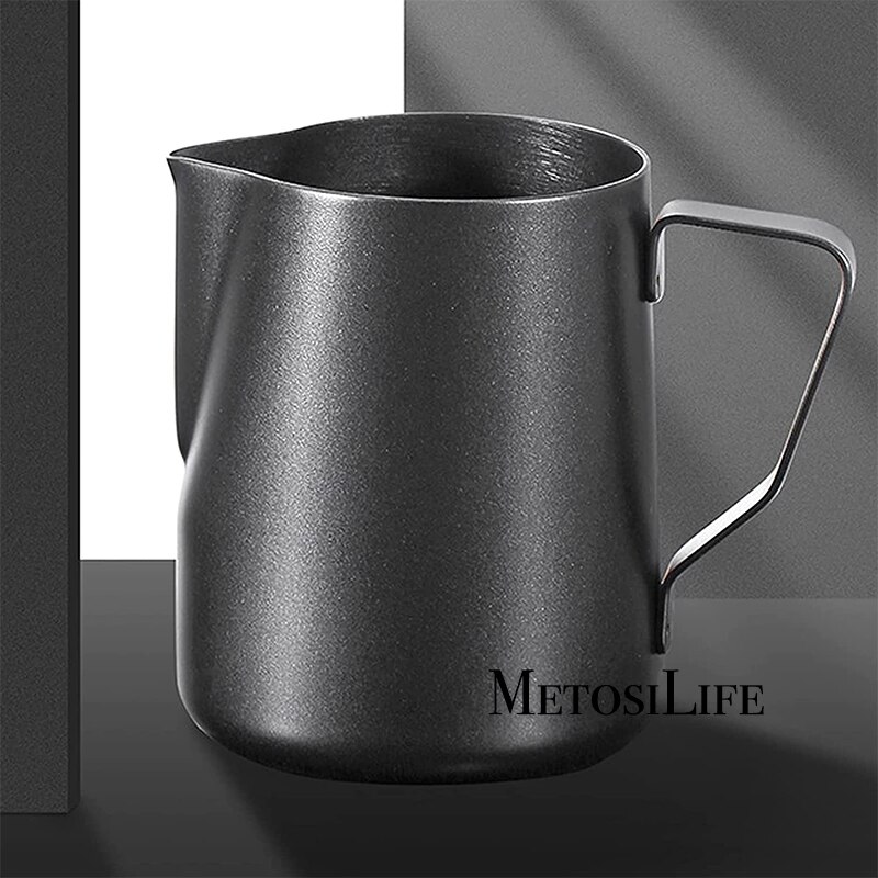 Stainless Steel Milk Frothing Pitcher Jug Espresso Steaming Pitcher with Scale for Cappuccinos &amp; Latte Art