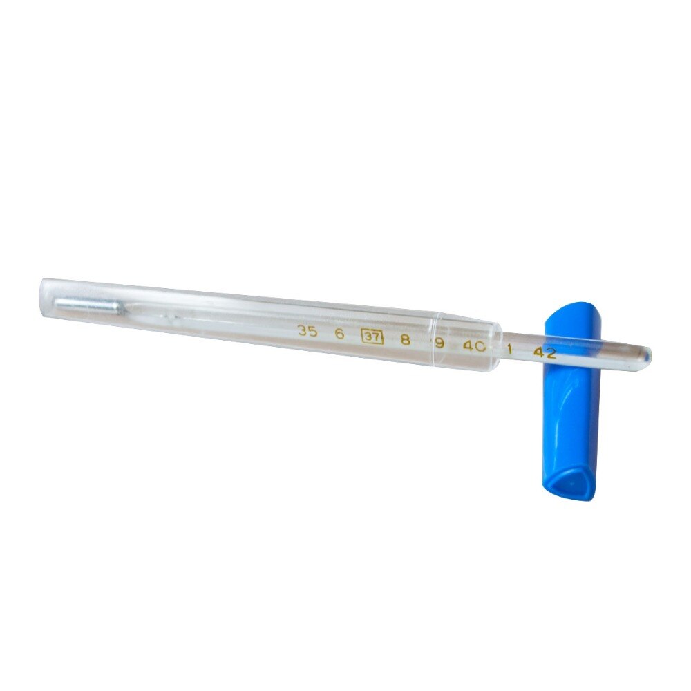 10 teile/los Glas Klinische Thermometer Quecksilber Flache Thermometer Körper Temperatur Messgerät