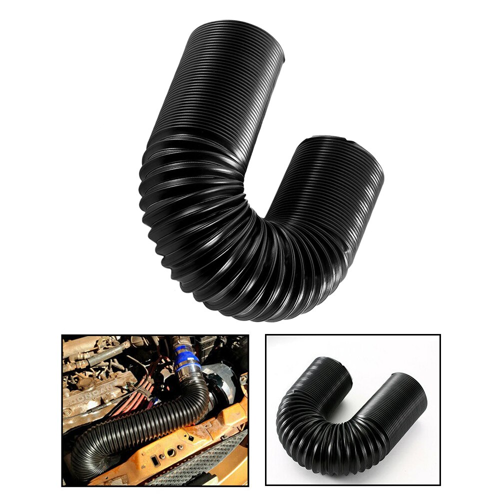 Luchtinlaatslang 1 Stuk 76MM Auto Koude Lucht Turbo Inlaat Inlaat Buis Verstelbare Flexibele Buis Slang Koude Toevoer Buis Buis Luchtinlaatbuis(Rood