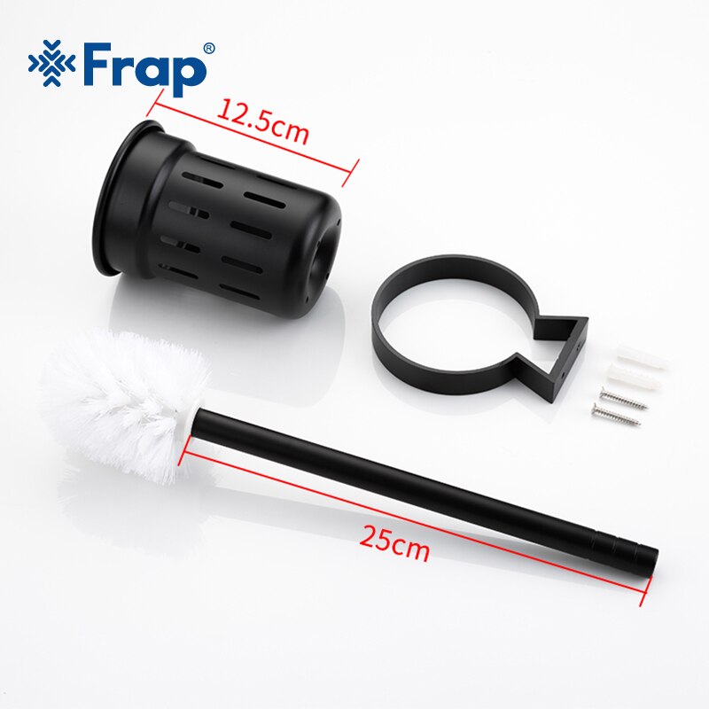 FRAP Amerika Badkamer Accessoires Wandmontage Zwarte Ruimte Aluminium Huishoudelijke Badkamer Wc Borstel Houder Y18053