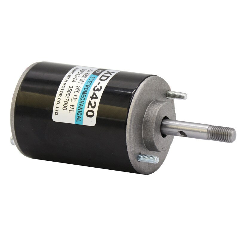 12V/24V DC Permanent Magnet High Speed Motor Forward and Reverse Speed Regulating Motor 30W Pure Copper Coil Adjustable Motor