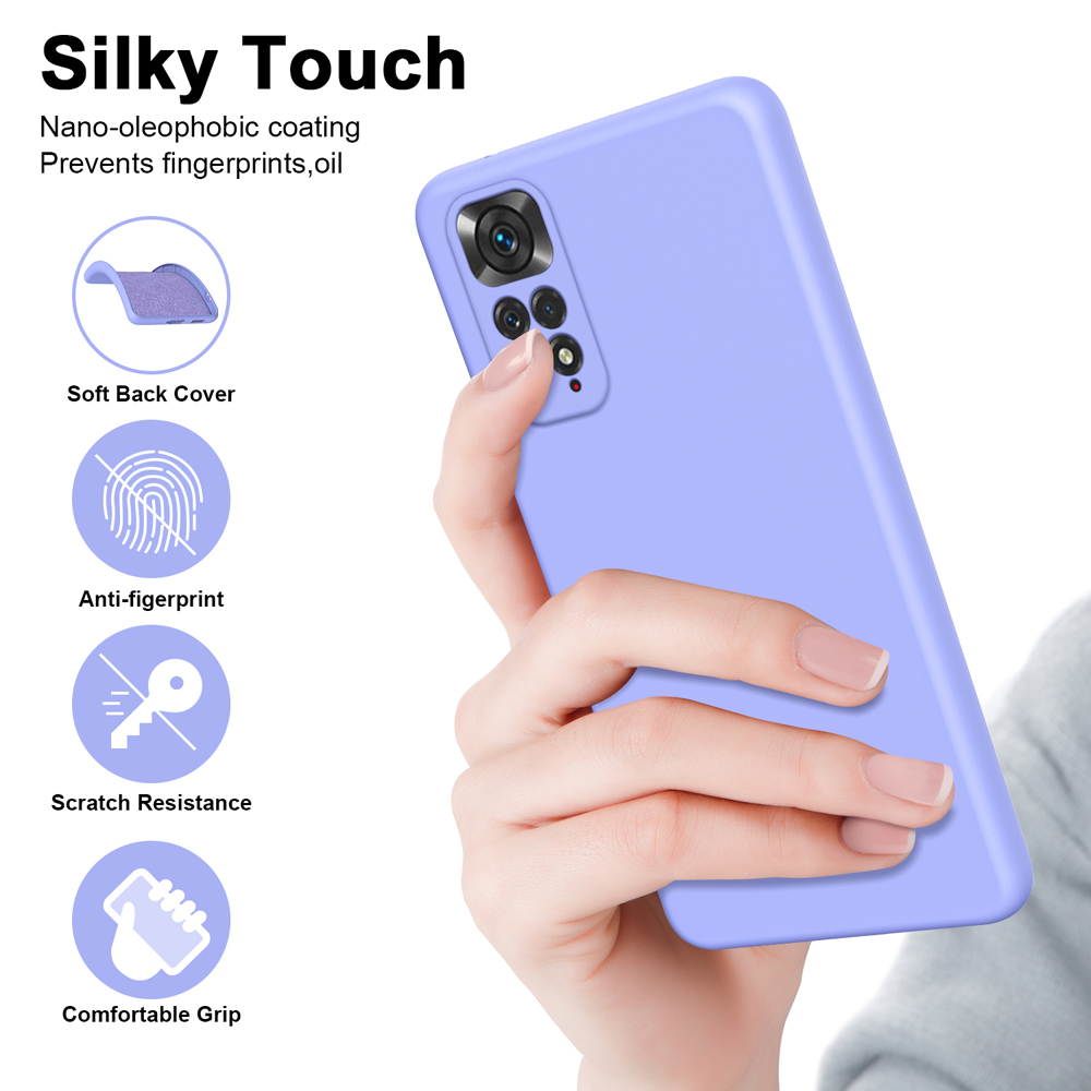 Coque en silicone liquide antichoc pour Xiaomi Redmi Note 11 Pro, 12 Pro, 4G, 5G, 11 S, 11 Pro, 2022