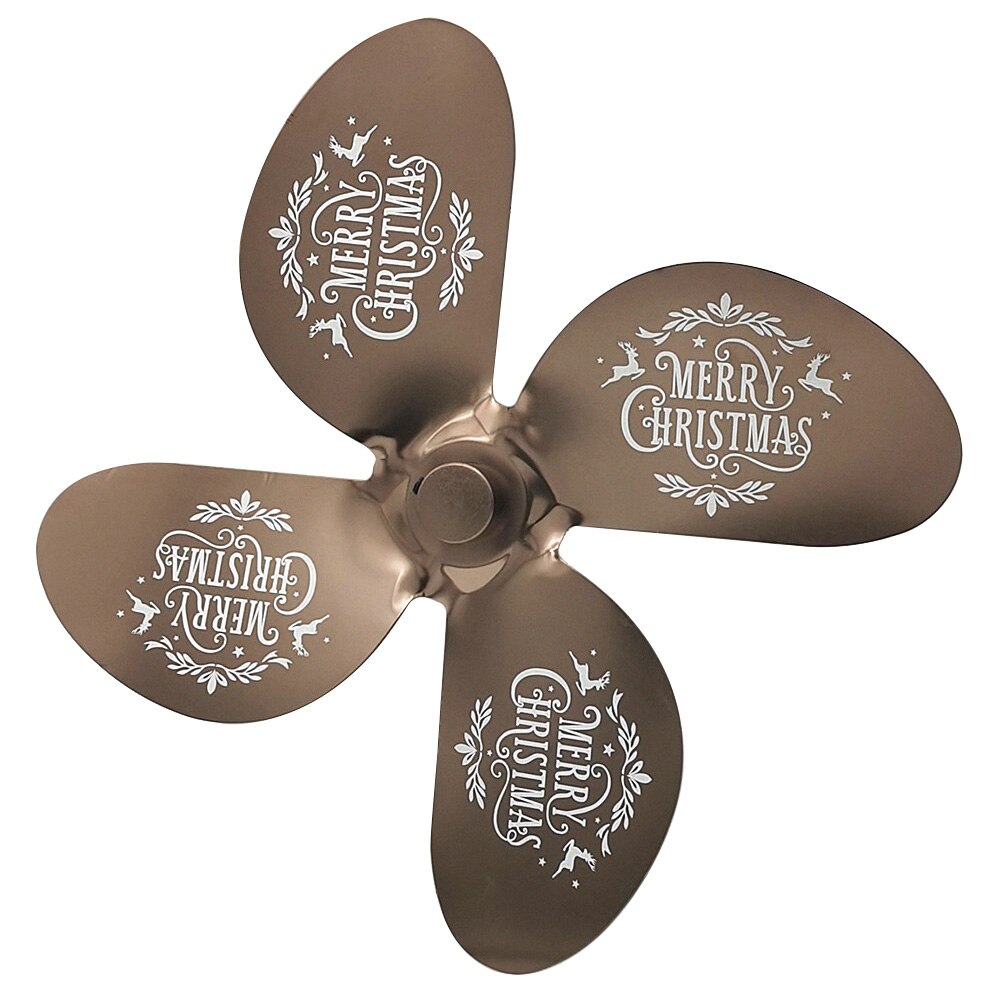 4 Blades Black Stove Fan with Temperature Monitor Fireplace Fan Wood Burner Stove Thermal Heat Power Stove Fan: 02