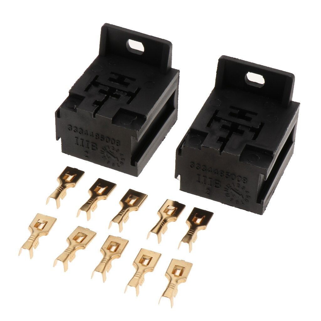 2 x Premium Relay Base Holder and Mount Kit for 5 Pin Relays