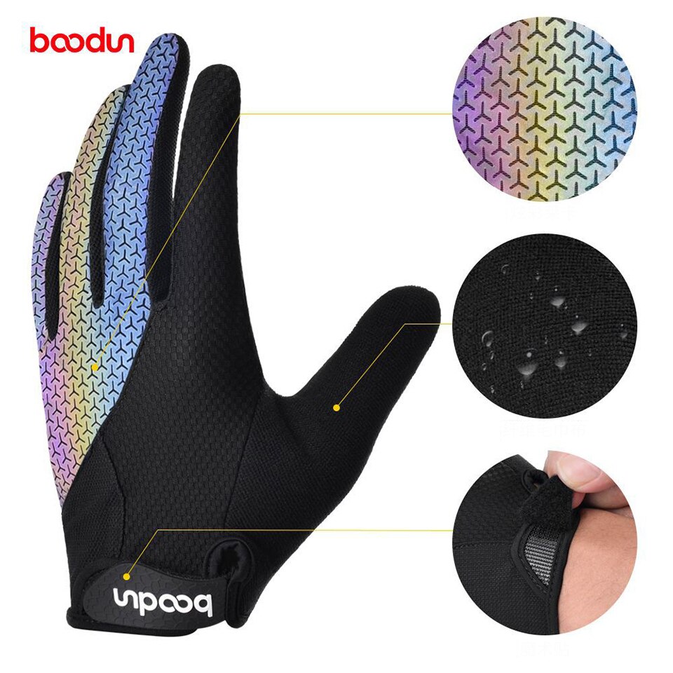 Boodun guanti da bici da bici Full Finger Touchscreen uomo donna guanti da MTB guanti da ciclismo invernali caldi estivi traspiranti
