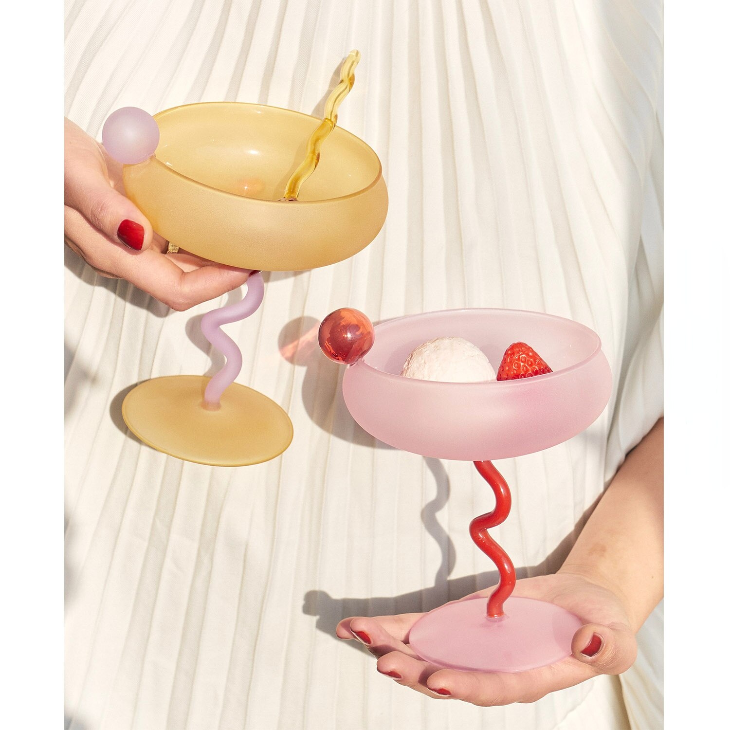 Jelly Bean Goblet Frosted Dessert Cup Ijs Cup Granen Kom Glas Mooie Instagram Aardbei Cups Kawaii Mok