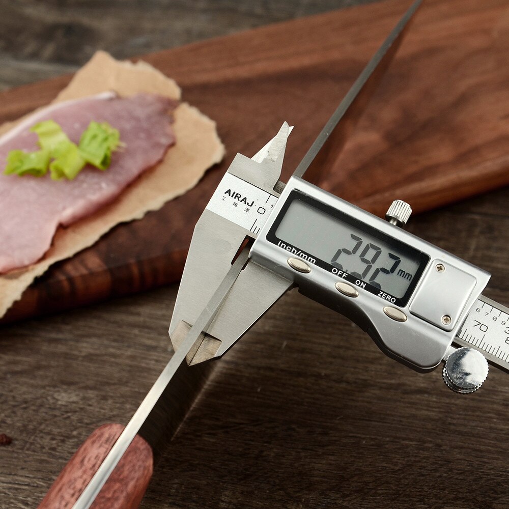 XYj-cuchillo de carnicero con mango de madera de acero inoxidable, 9,5 pulgadas, cocina, Chef, cuchillo de matadero, herramienta de accesorios de cocina para el hogar