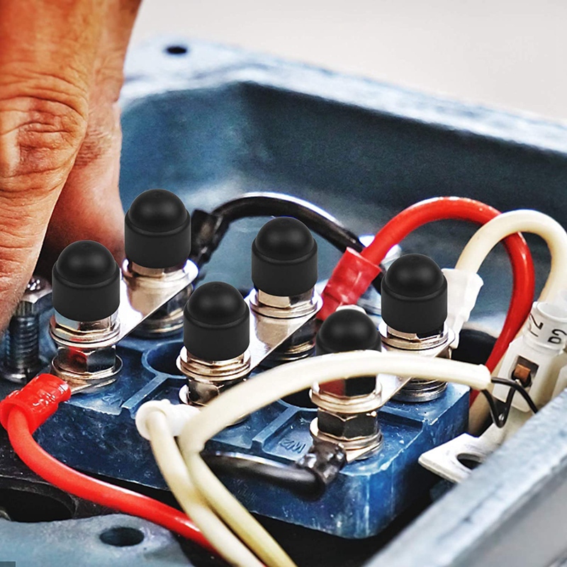 145 Pcs Bolt Dome Cover Caps Nut Protection Cover Cap Black Plastic Nut and Bolt Cover Hexagon Black Dome Bolt Nut