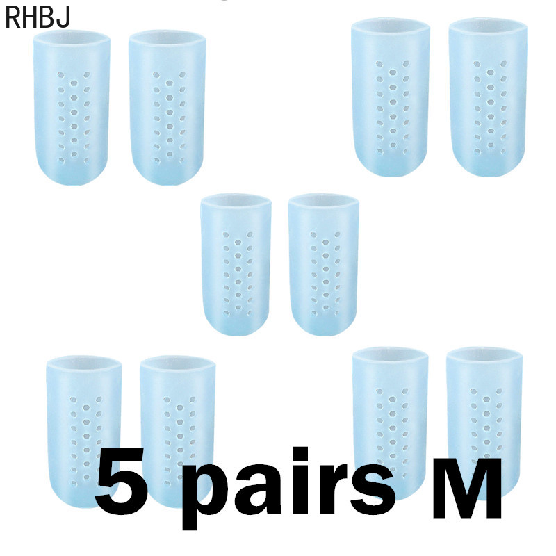 RHBJ Breathable Blue Silicone Toe Caps Anti-Friction Breathable Prevents Blisters Toe Caps Cover Foot Care Toe Protector