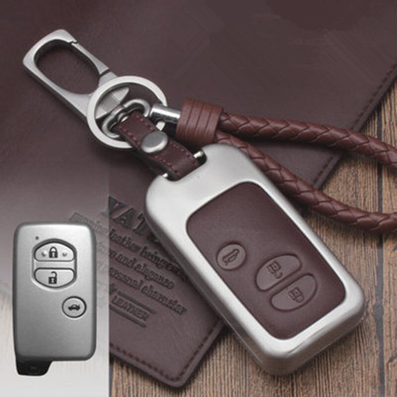 Zinc Alloy Car Key Case Cover Bag For Toyota Camry Prius Land Cruiser Prado 150 Crown For Subaru Foreste XV Keychain Holder