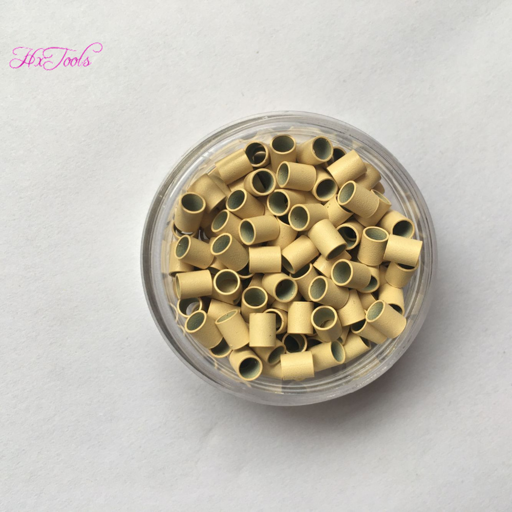 1000 stk sorte lige kobberringe minilåse  of 3.2 x 2.8 x 3.8mm perler med let låse til i tip hårforlængelse