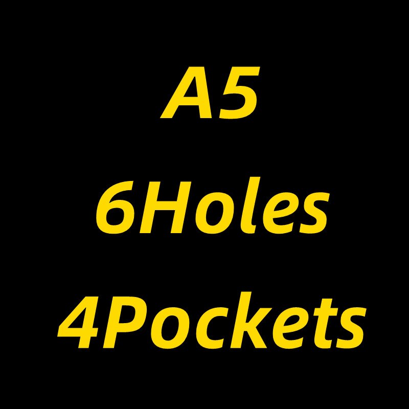 10pcs A4/A5/A6/A7/B5/B6 Transparent Envelope Binder Pocket Refill Organization Stationery School Office Supply File Folder: A5-4 Pockets-6 Holes