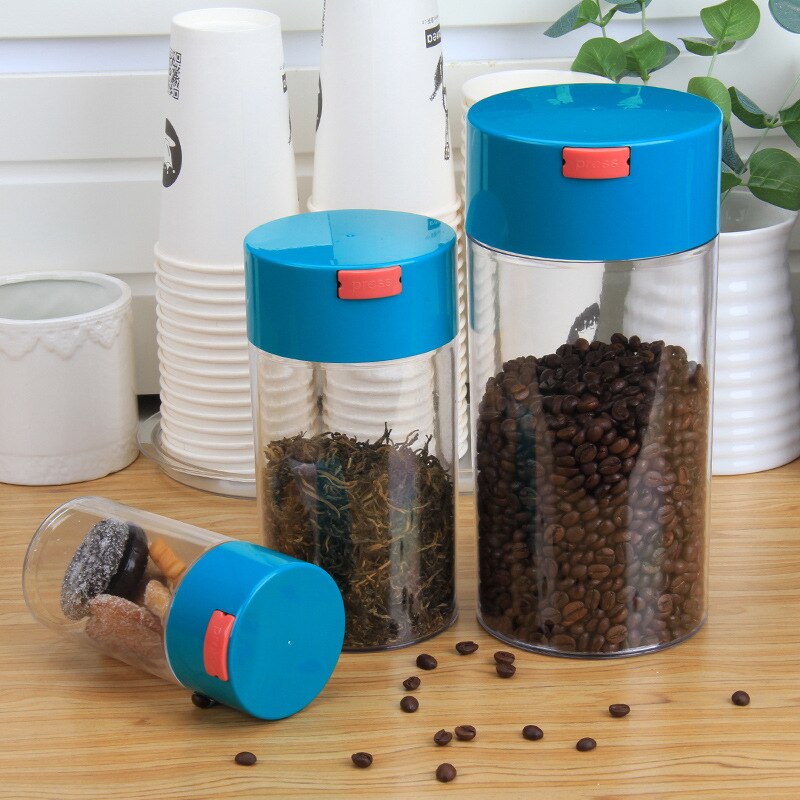 Vacuum Airtight Can Food Storage Container Plastic Kitchen Dried Fruit Box Multigrain Tank Kit Bottle Jars Sealed Coffee Grains