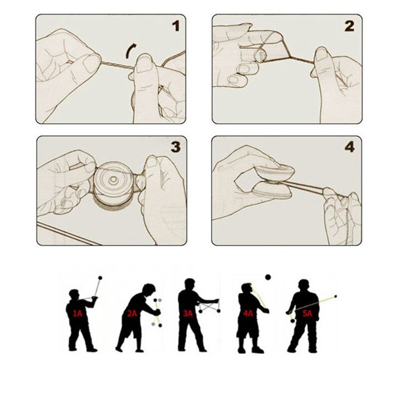 BEBOOYOYO-Yoyo de Metal , juego de Yoyo + guante N12, Yoyo de Metal, juguetes clásicos,