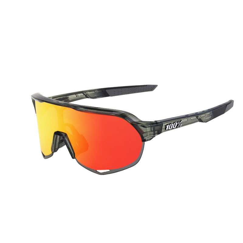 Sport Fietsen Bril Mannen Vrouwen 3Lens UV400 Gepolariseerde Fiets Bril Rijden Bescherming Goggles Eyewear: Transparent labe