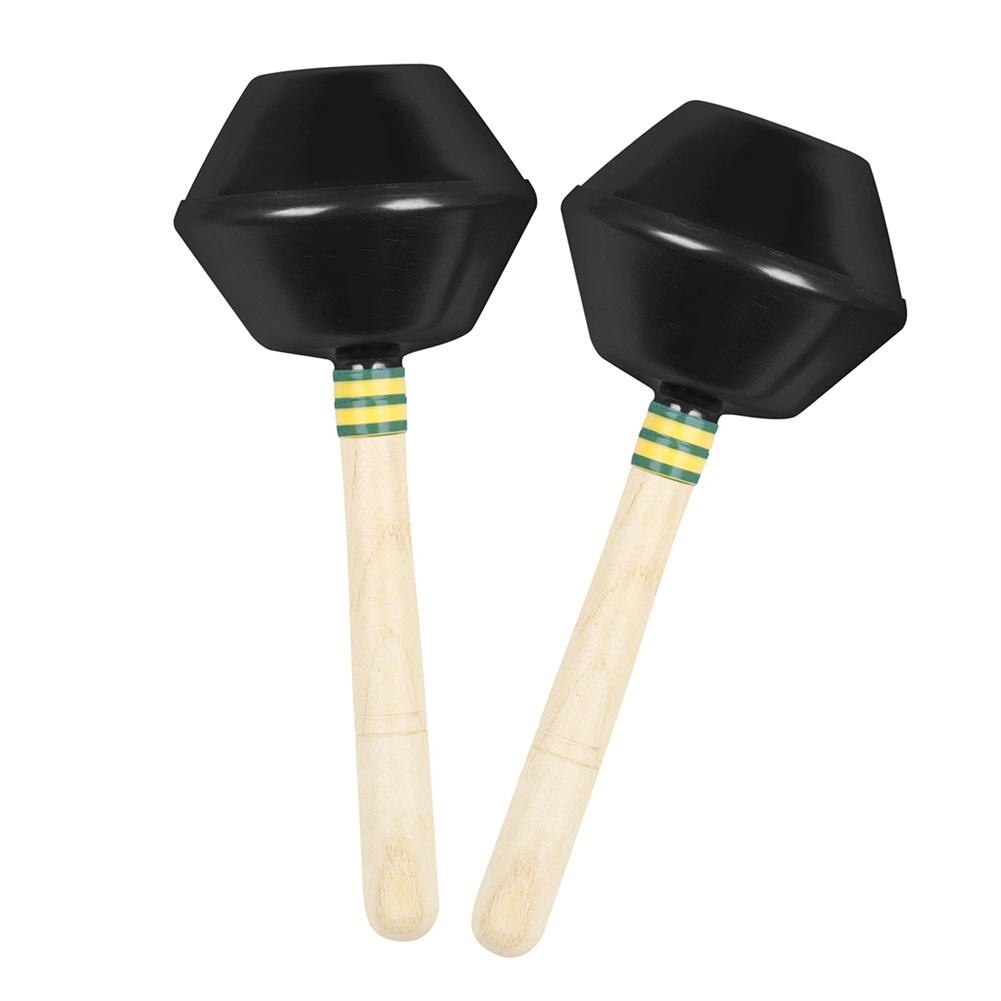 freundlicher Instrumente Hand-betrieben Sand Hammer Musik Begleitung Sand Rasseln Ball Sand Rasseln Ball Spielzeug: Schwarz