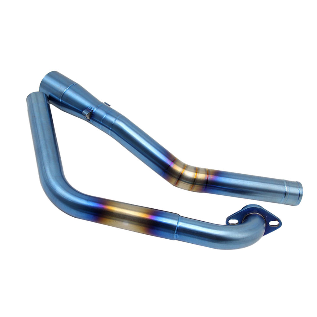 Blue Motorcycle Exhaust Front Link Pipe Connecting Pipe for R15