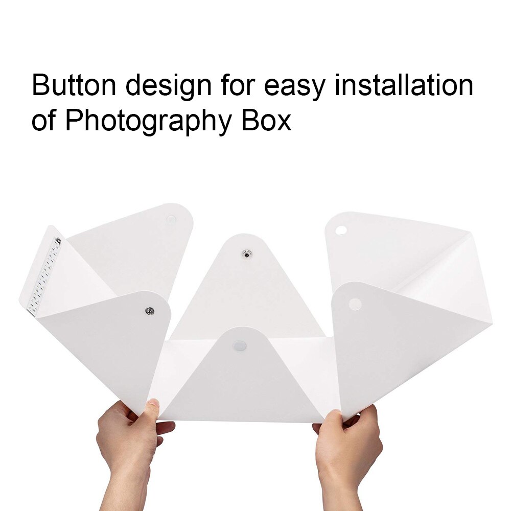 24x23x22cm Portable Mini Photo Studio Box Photography Backdrop built-in Led Light Photo Box Photography Backdrop Box Light Box