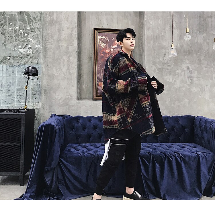 Casaco de lã masculino outono inverno estilo masculino casaco de lã masculino e feminino moda