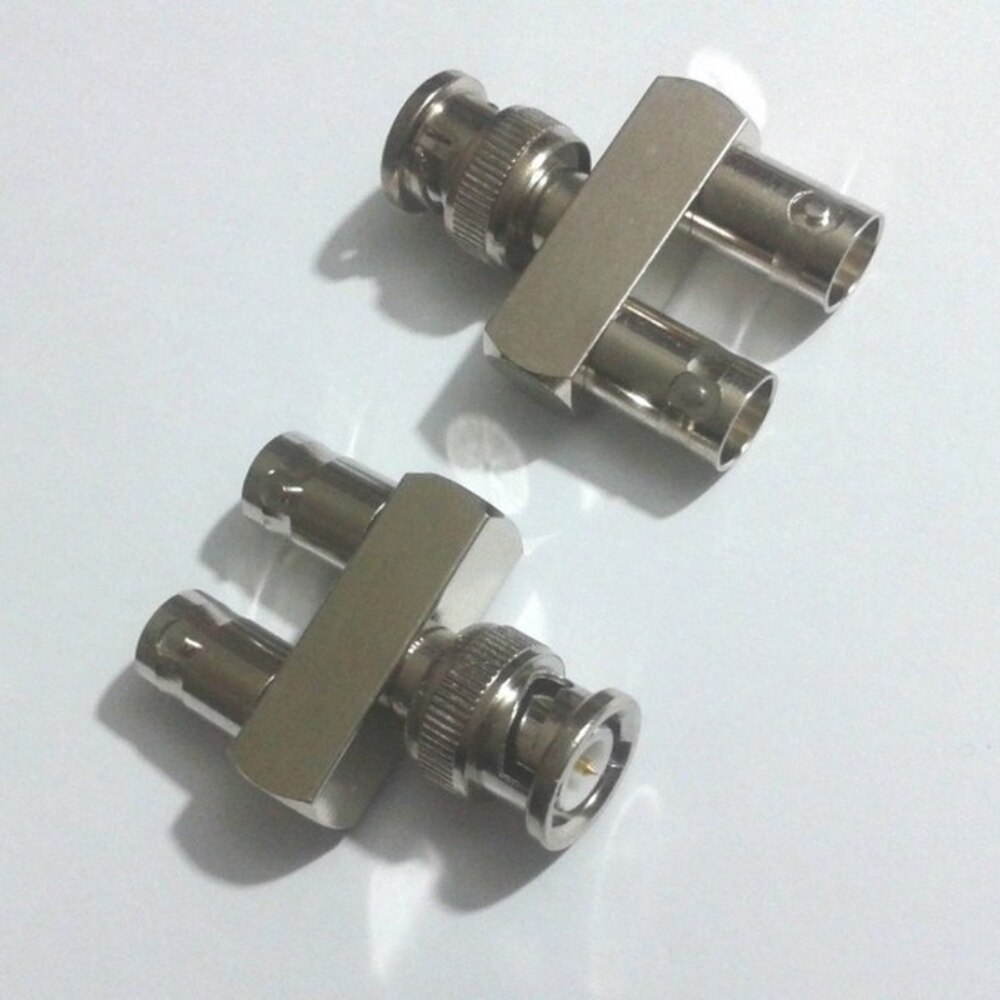 Bnc hann  to 2 doble bnc hunn y korn adapter