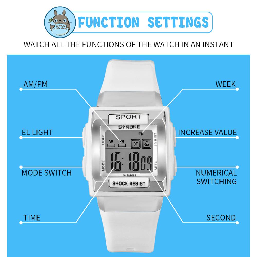 Uthai CQ116 Kinderen Student Waterdichte Digitale Horloge Mode Kleurrijke Stopwatch Wekker Multifunctionele Digitale Horloge