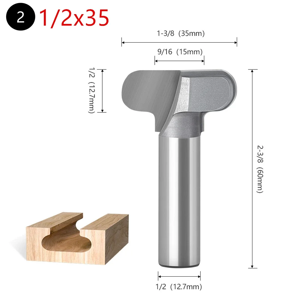 12mm 12.7mm schacht Carbide Cutter Houtbewerking Frezen voor Hout Bit Gezicht Mill End Mill Gereedschap: 34mm