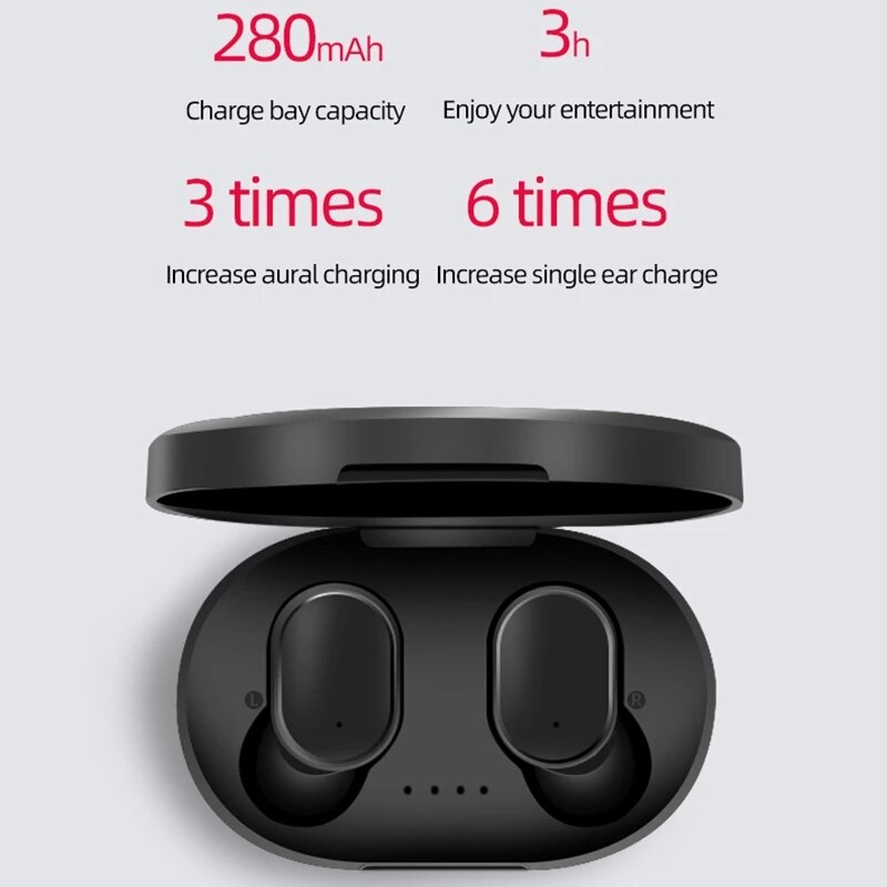 A6s TWS Bluetooth 5.0 Wireless Earphones Headsets Earbuds With Charge Box For IPhone Xiaomi Huawei PK i7s i11 i12 i20 i60 i30