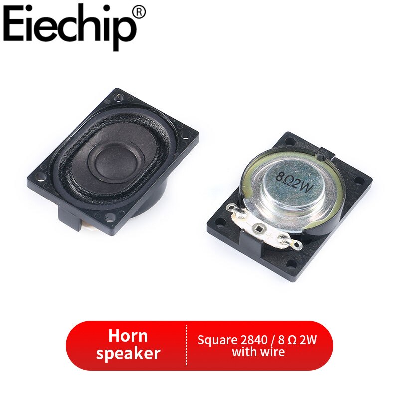 1PCS 2W 8R Loudspeaker 8 Ohm 2 Watt small speaker tweeter Horn square 2040 3070 Diameter 40mm 50mm Mini speaker For Arduino