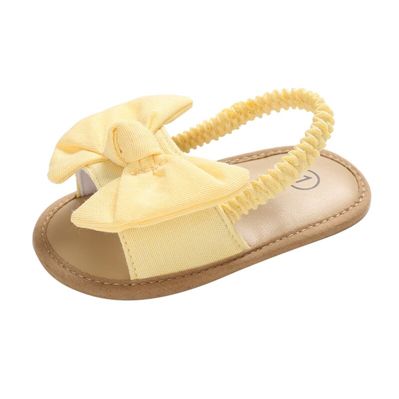 Trendy babymeisjes sandalen met strikknoop zomer zachte zool platte prinsessenjurk schoenen baby antislip eerste stappers schoenen