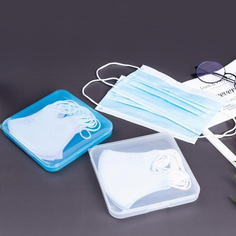 1pc boîtes magasin masques jetable masque boîte de rangement Portable Pp joint médecine boîte anti-poussière boîte de rangement pour stocker masques boîte de support