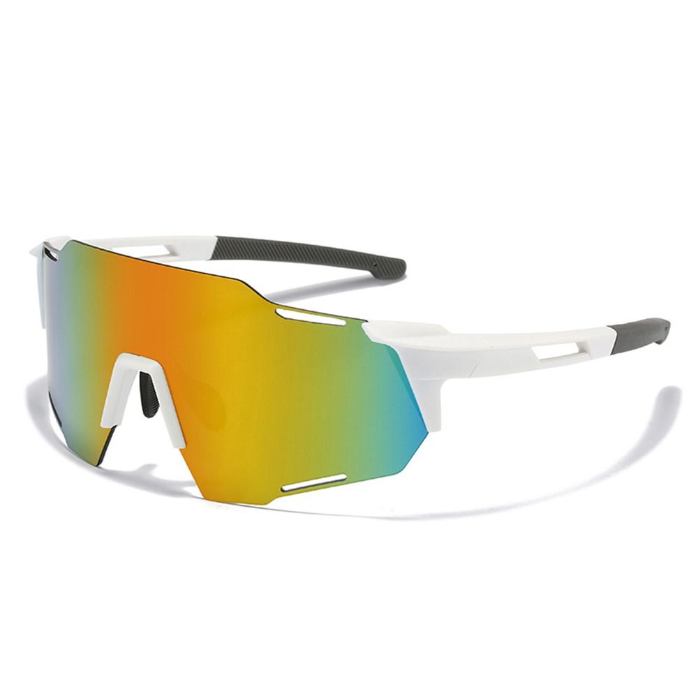 2024 Sportzonnebril Voor Dames Heren Buiten UV-Bescherming Winddichte Bril Fietsbril Off-Road Motorfiets Fietsbril: Zilver