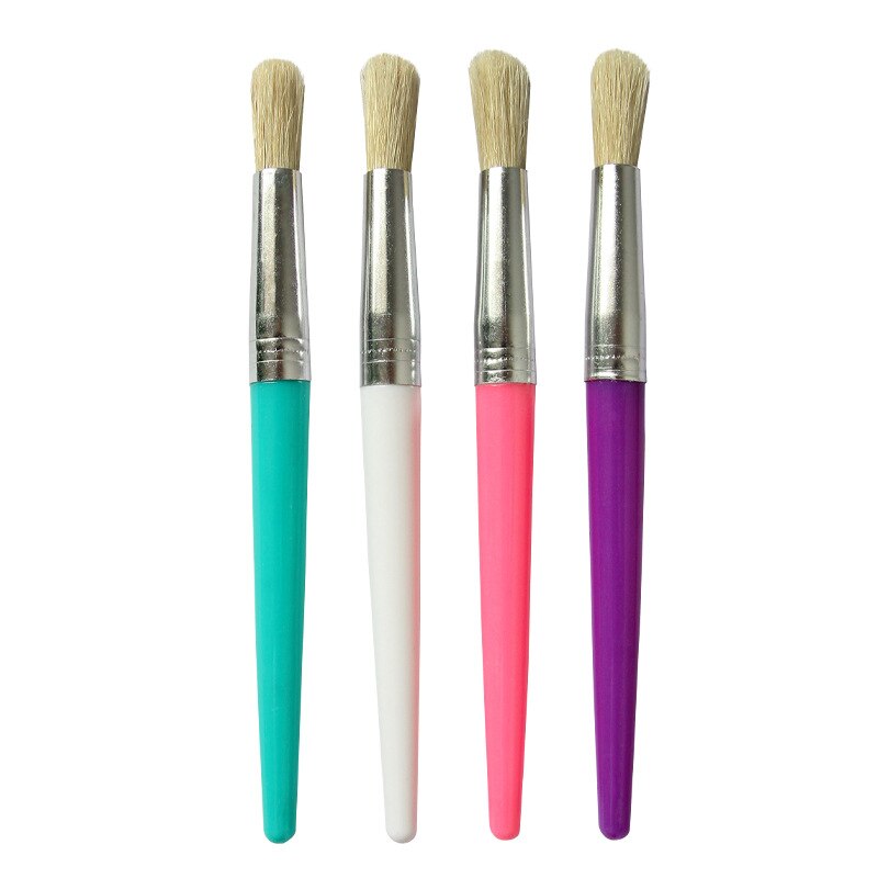 4 Stks/set Kwast Set Aquarel Levert Art Penselen Acryl Verf Tekening Gereedschap Kid Diy Schilder Borstel: New Color