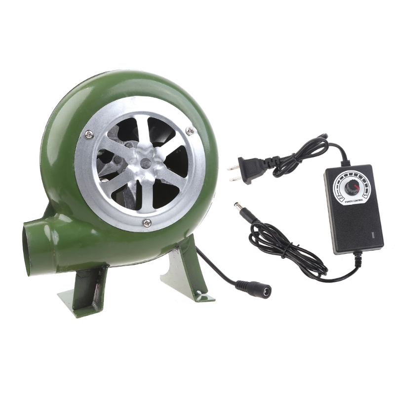 Electric Blower Fan BBQ Fan 100v 220v for Barbecue Mini Blacksmith Forges Blower: WHITE
