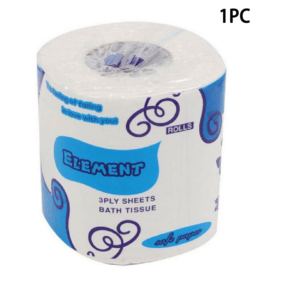 12 Rolls Coreless Roll Paper 4-Layer Thicken Wood Pulp Paper Towel Household Toilet Paper Bathroom Tissue Wetable Nakin Paper: 1 roll
