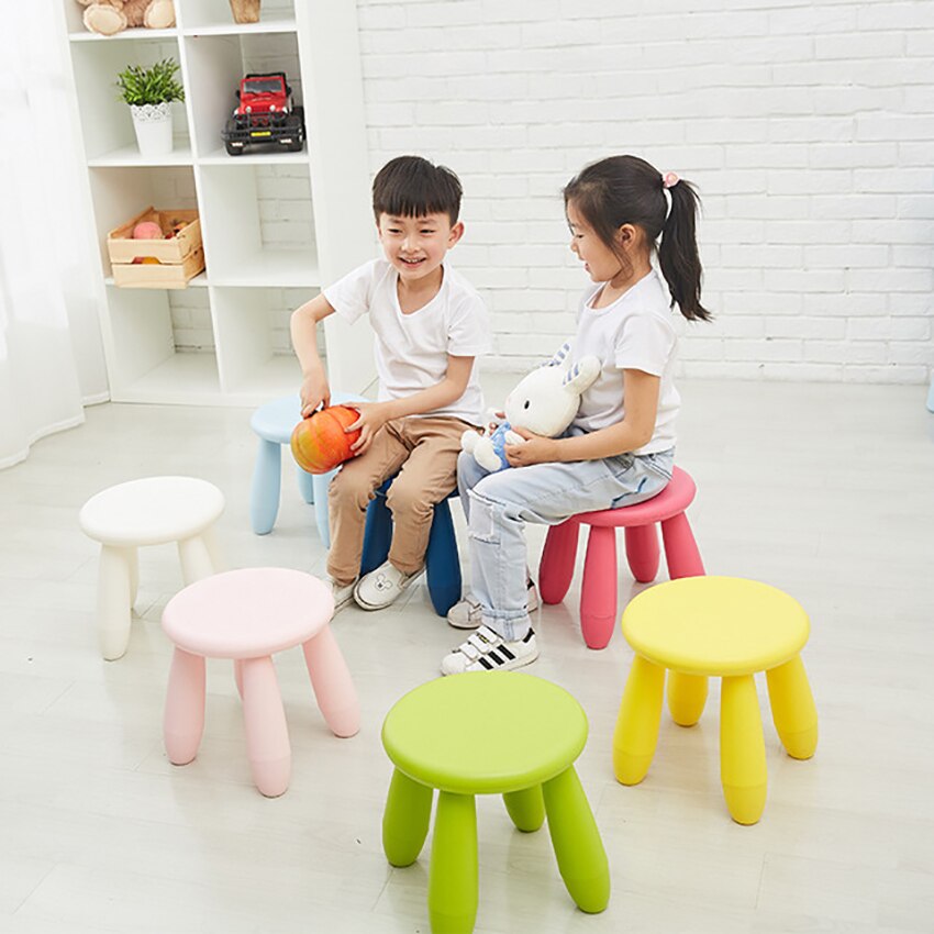 Runde freundlicher Hocker Kindergarten Baby Lernen Hocker Verdicken Kunststoff Spiel Sitz Abnehmbare, zuletzt 100kg, für freundlicher Erwachsene