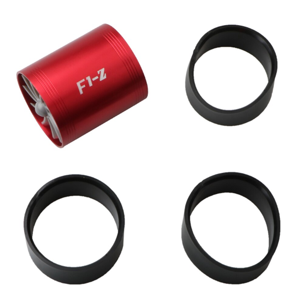 Car Air Intake Double Turbine Refit Turbo Gas Fuel Oil Saver Fan Turbo Supercharger Kit Gas Fuel Saver Fan Turbo Supercharger: Watermelon Red